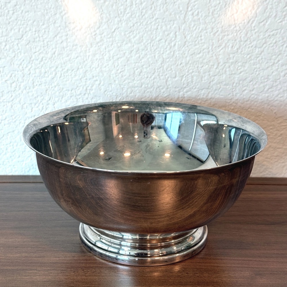 Vintage Gorham Paul Revere Bowl Silverplated EP 8" Footed Bowl YC780
